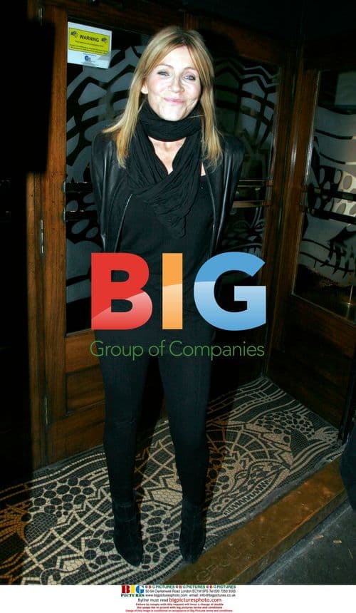 Actress Michelle Collins out in Soho