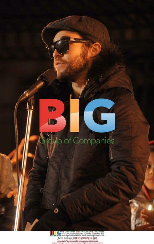 Pete Wentz at Haiti Vigil in NYC