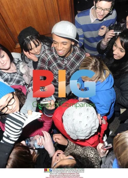 JLS Singer Aston Merrygold Mobbed by Fans
