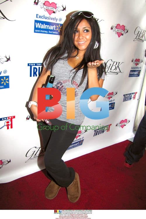 Nicole 'Snooki' Polizzi at pre-Golden Globes event