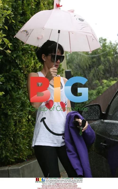Katy Perry Braves the Rain for Workout