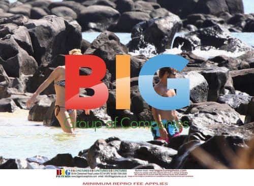 Prince Harry and Chelsy Davy on beach in Mauritius