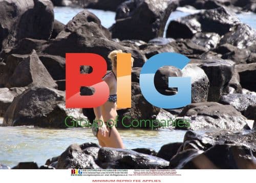 Chelsy Davy on Tamarin Beach in Mauritius