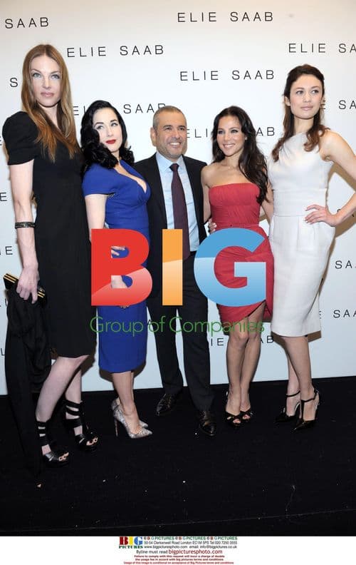 Dita Von Teese, Elie Saab, Elsa Pataky, Olga Kurylenko at Elie Saab Show