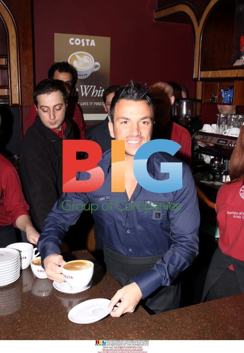 Peter Andre Launches Flat White Coffee at Costa
