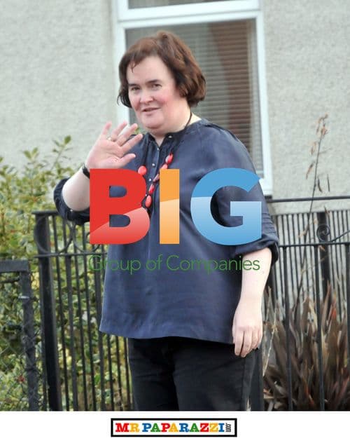 Susan Boyle Waves After Home Break-In