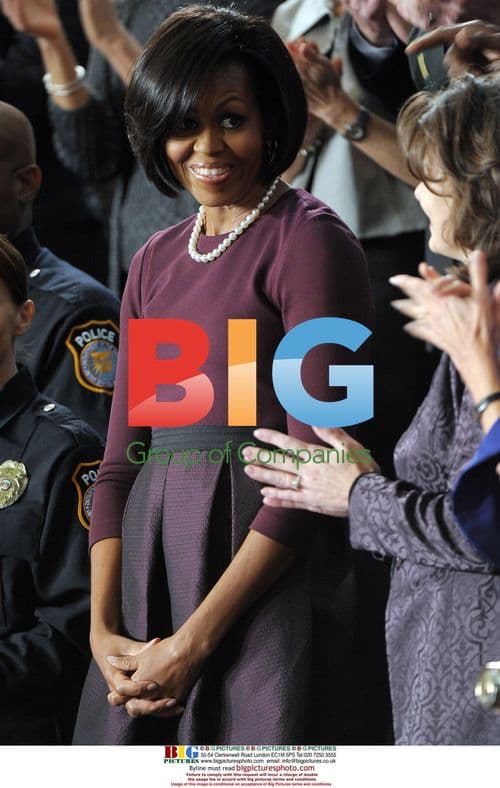 Michelle Obama Arrives for President's Address