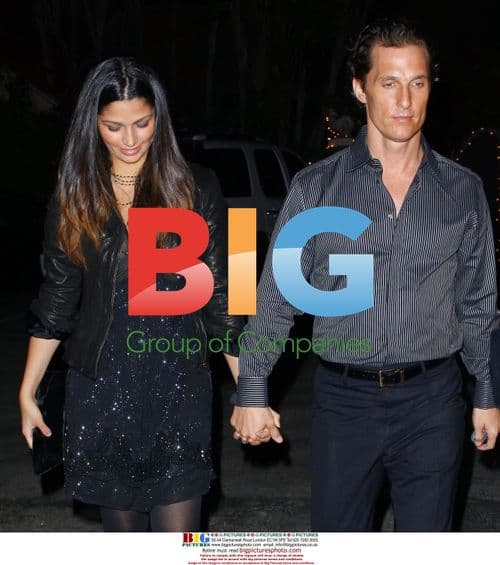 Matthew McConaughey and Camila Alves at Birthday Dinner