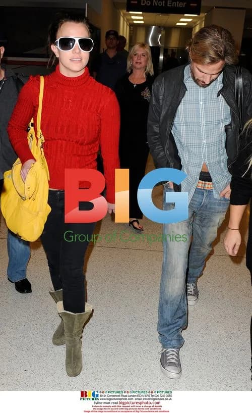 Britney Spears and Jason Trawrick Arriving at Miami Airport