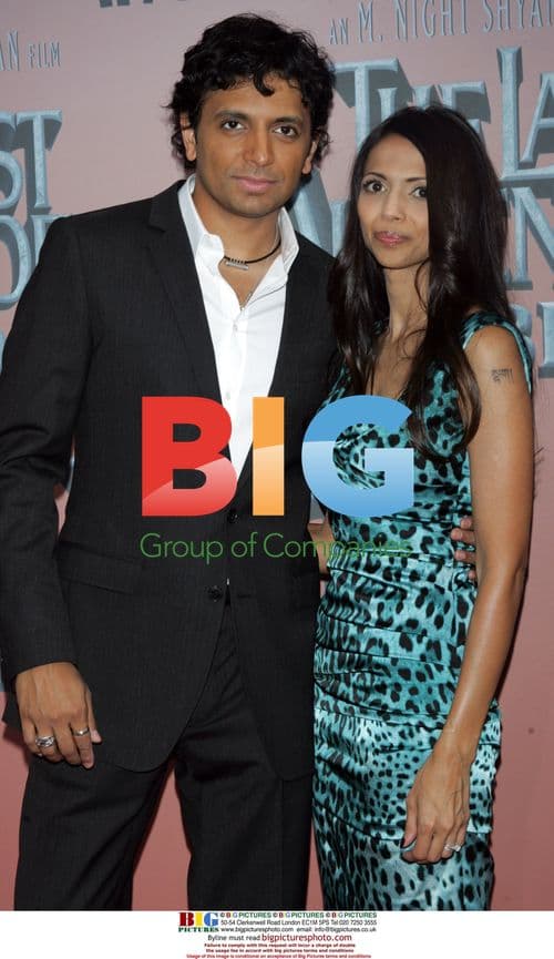 M. Night Shyamalan and wife at "The Last Airbender" Premiere