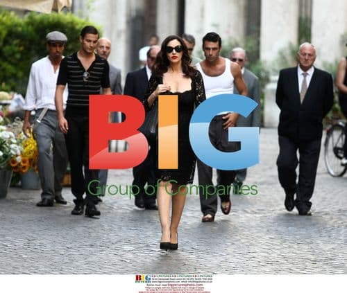 Monica Bellucci Filming Martini Gold Commercial in Rome