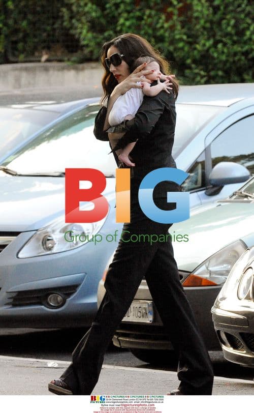 Monica Bellucci filming Martini gold ad in Rome