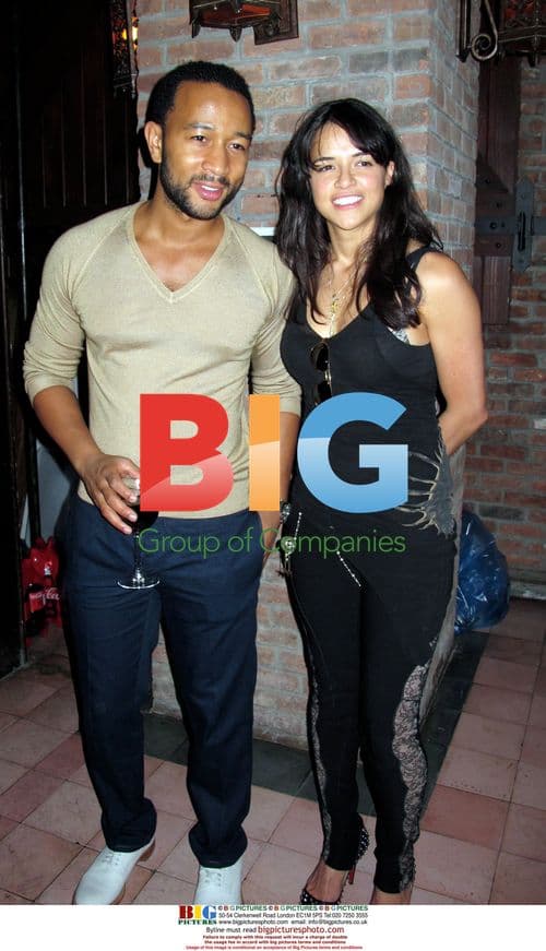 John Legend and Michelle Rodriguez at Edeyo Party