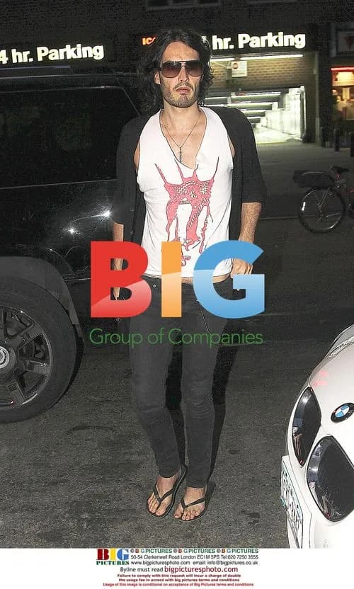 Russell Brand Leaves Hotel in NYC
