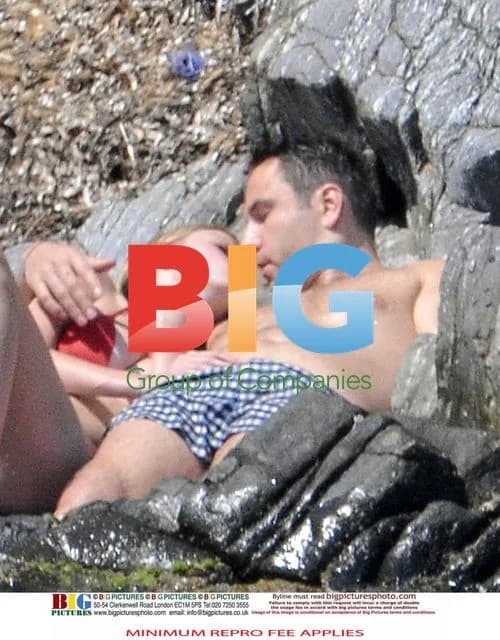 David Walliams and Lara Stone on Romantic Beach Trip