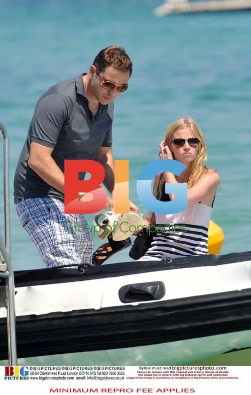 David Walliams and Lara Stone in France