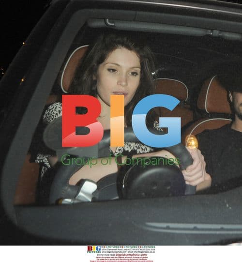 Gemma Arterton and Stefano Mioni Leaving Roka Restaurant