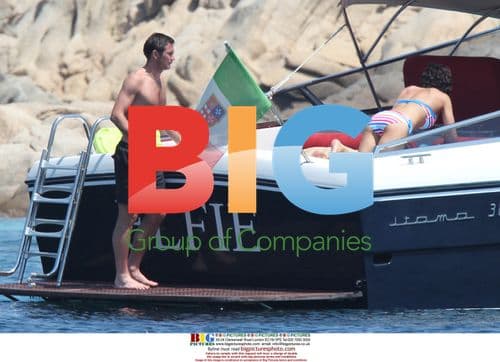 Frank Lampard and Christine Bleakley on Boat in Italy