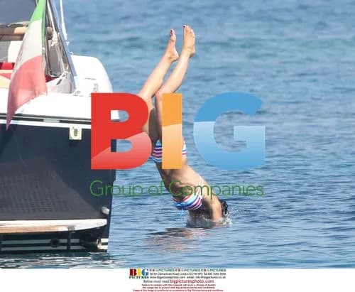 Frank Lampard and Christine Bleakley Swim