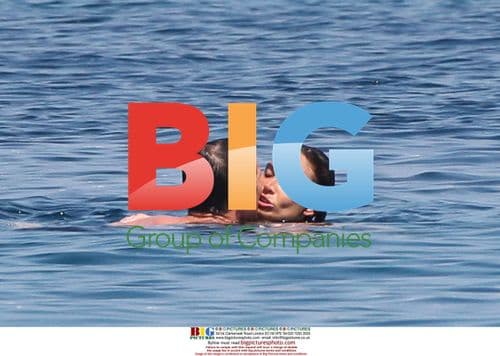 Frank Lampard and Christine Bleakley swimming in Italy