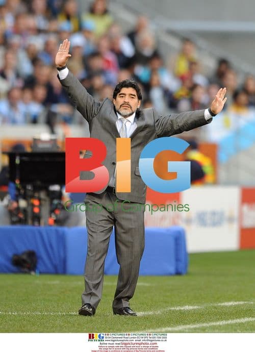 Maradona Reacts During World Cup Quarter Final