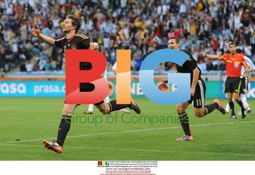 German player Arne Friedrich celebrates goal