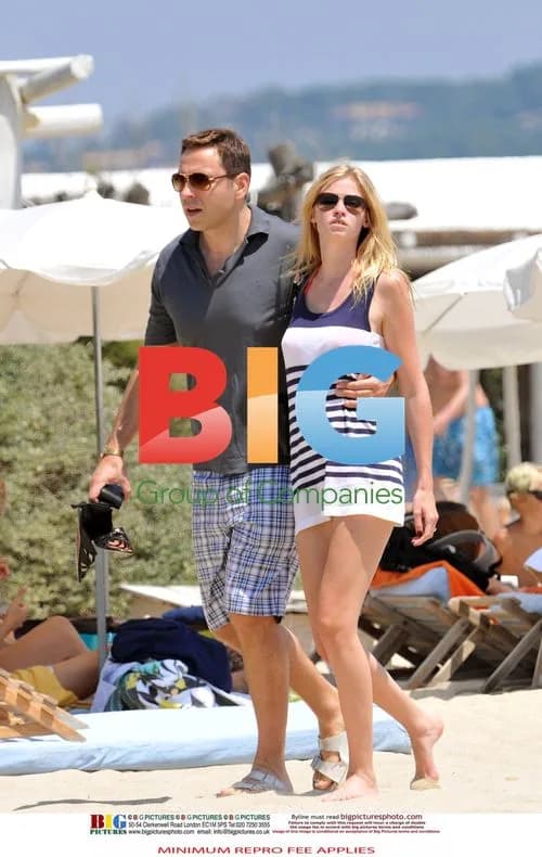 David Walliams and Lara Stone Enjoy Romantic Beach Getaway