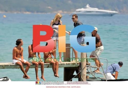 David Walliams and Lara Stone in France