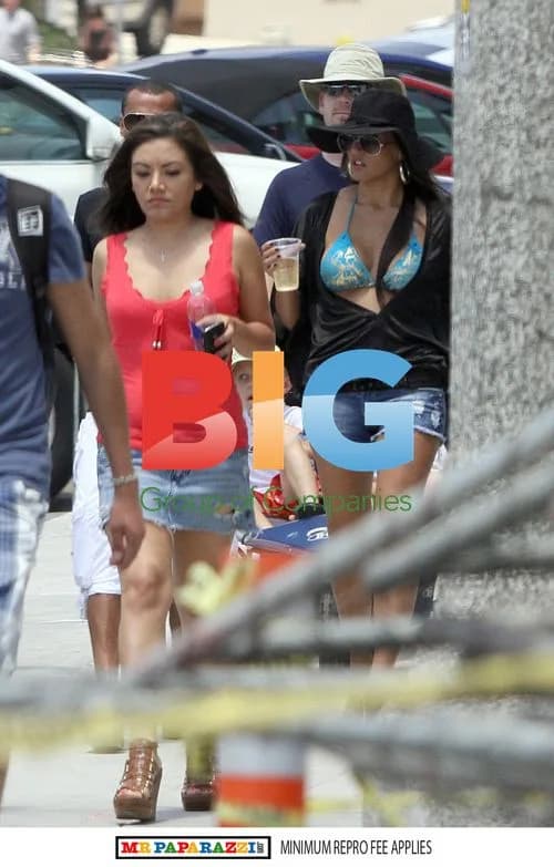 Ashley Cole Attends LA Beach Party