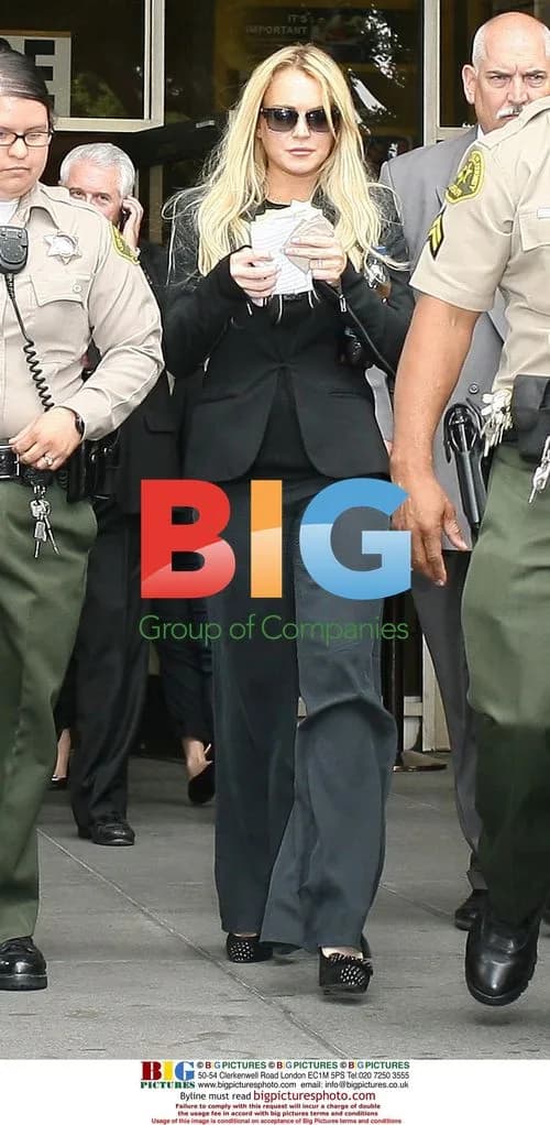 Lindsay Lohan Leaving Courthouse in Beverly Hills