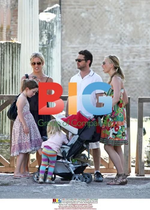Jason Priestley and Family in Rome