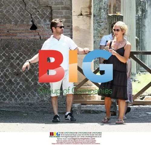 Jason Priestley Family Sightseeing in Rome