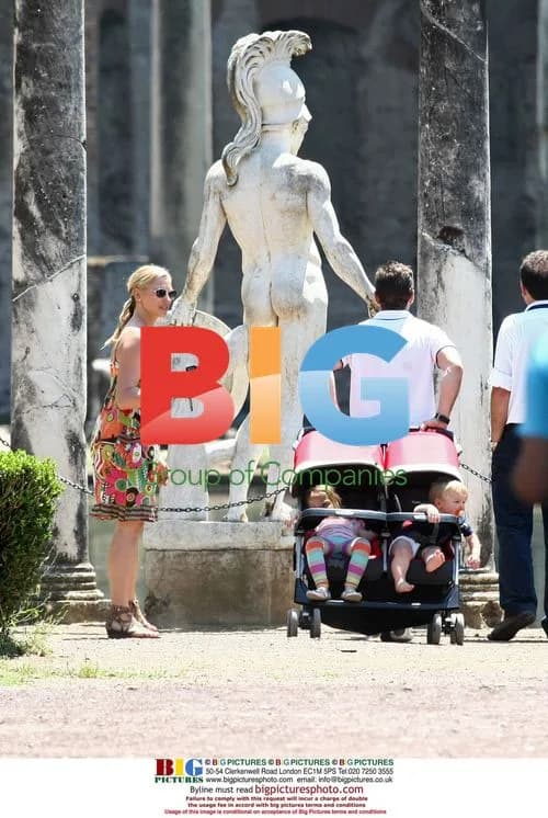 Jason Priestley Family Sightseeing in Rome