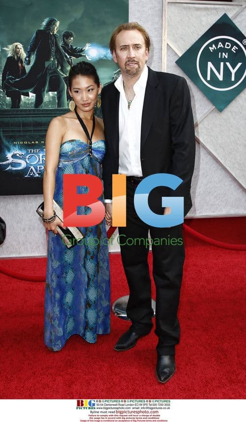 Alice Kim and Nicholas Cage at "The Sorcerer's Apprentice" Premiere