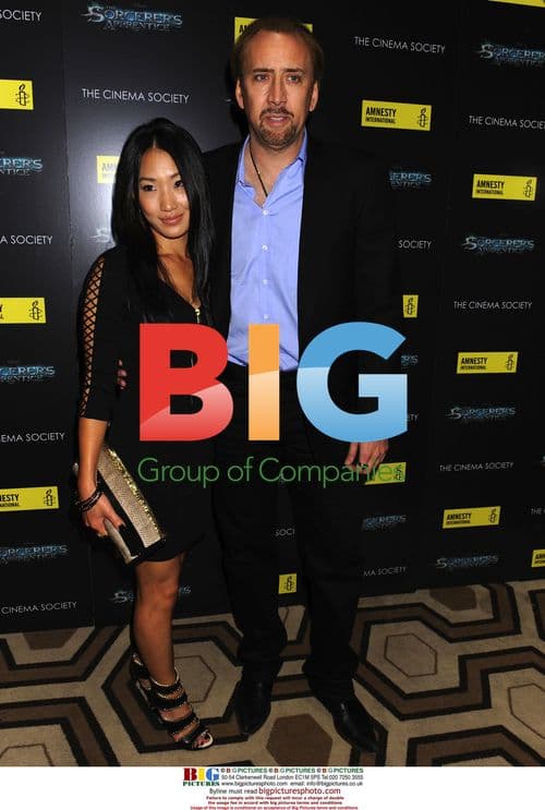 Alice Cage and Nicholas Cage at The Sorcerer's Apprentice Screening