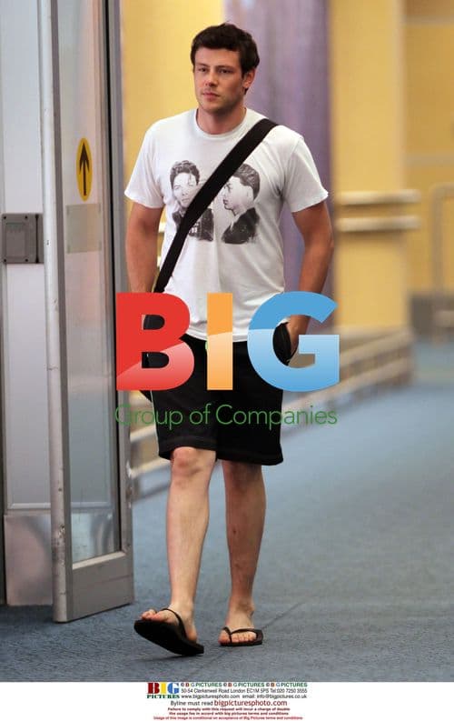 Cory Monteith Arrives Home with Lost Bags