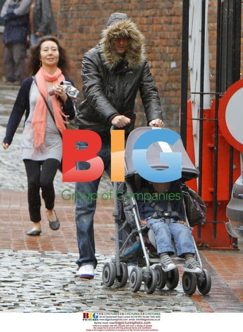 Andy Whyment with family in Manchester