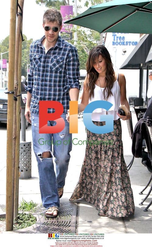 Ashley Tisdale with Dog and Boyfriend