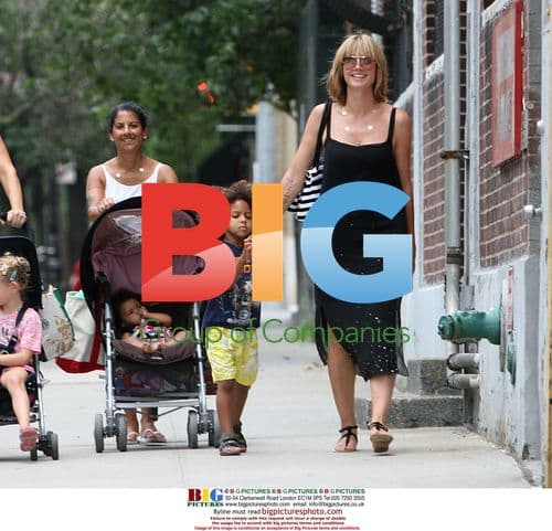 Heidi Klum with Kids in West Village