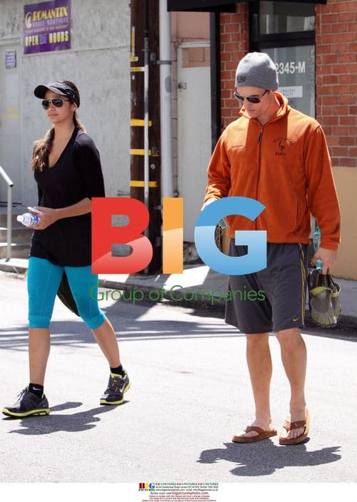 Matthew Mcconaughey and Camilla Alves leaving gym
