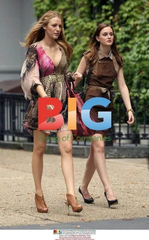 Blake Livley and Leighton Meester on 'Gossip Girl' Set
