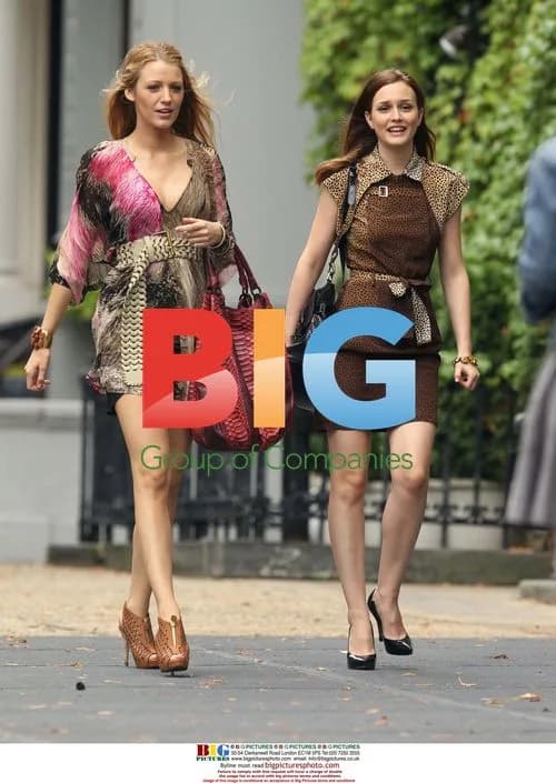 Blake Livley and Leighton Meester on 'Gossip Girl' Set