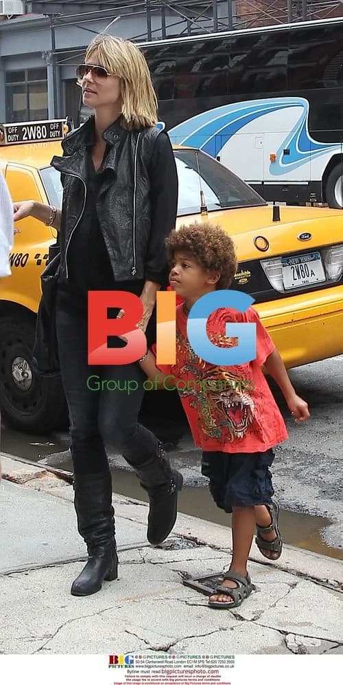 Heidi Klum Takes Kids to Show in West Village