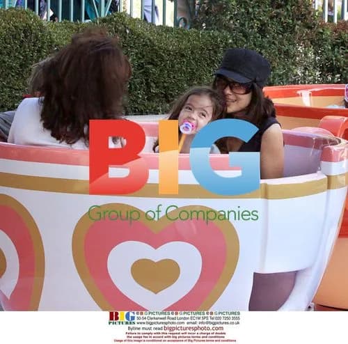 Salma Hayek and Daughter at Disneyland