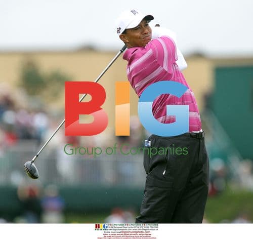 Tiger Woods drives at Open Championship