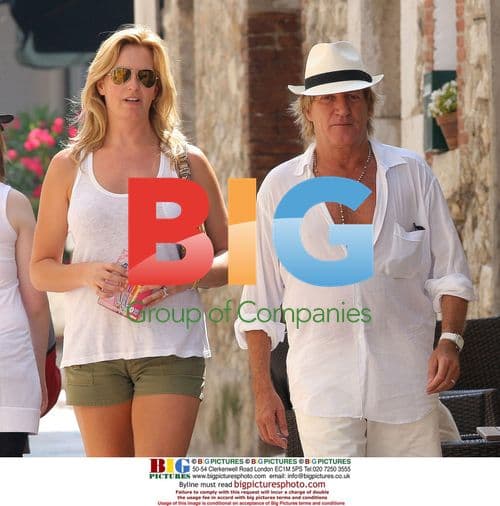 Rod Stewart and Family Walk in France