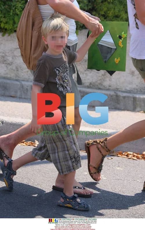 Rod Stewart and Family Walk in France
