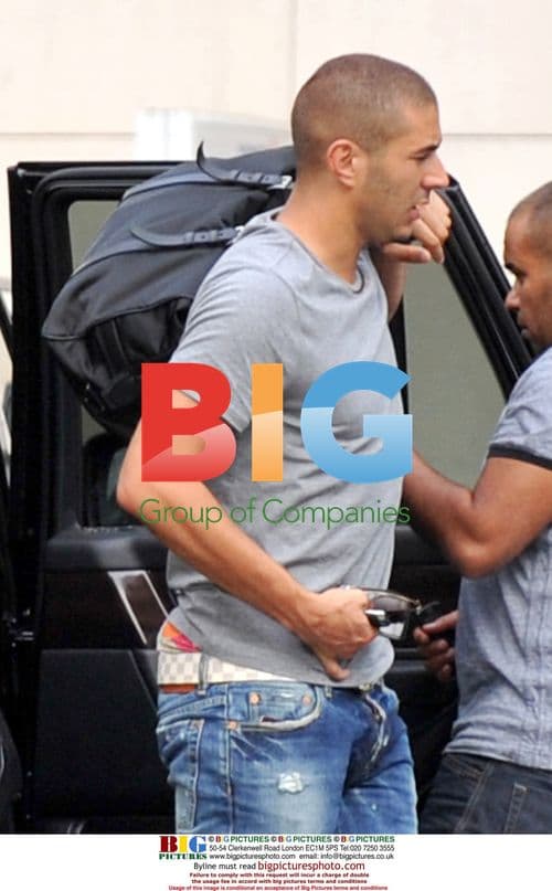 Karim Benzema of Real Madrid charged