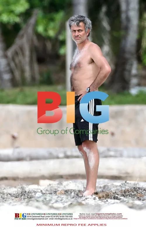 Jose Mourinho on beach holiday with family