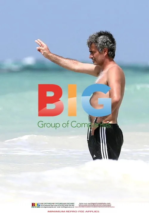 Jose Mourinho and family on beach holiday